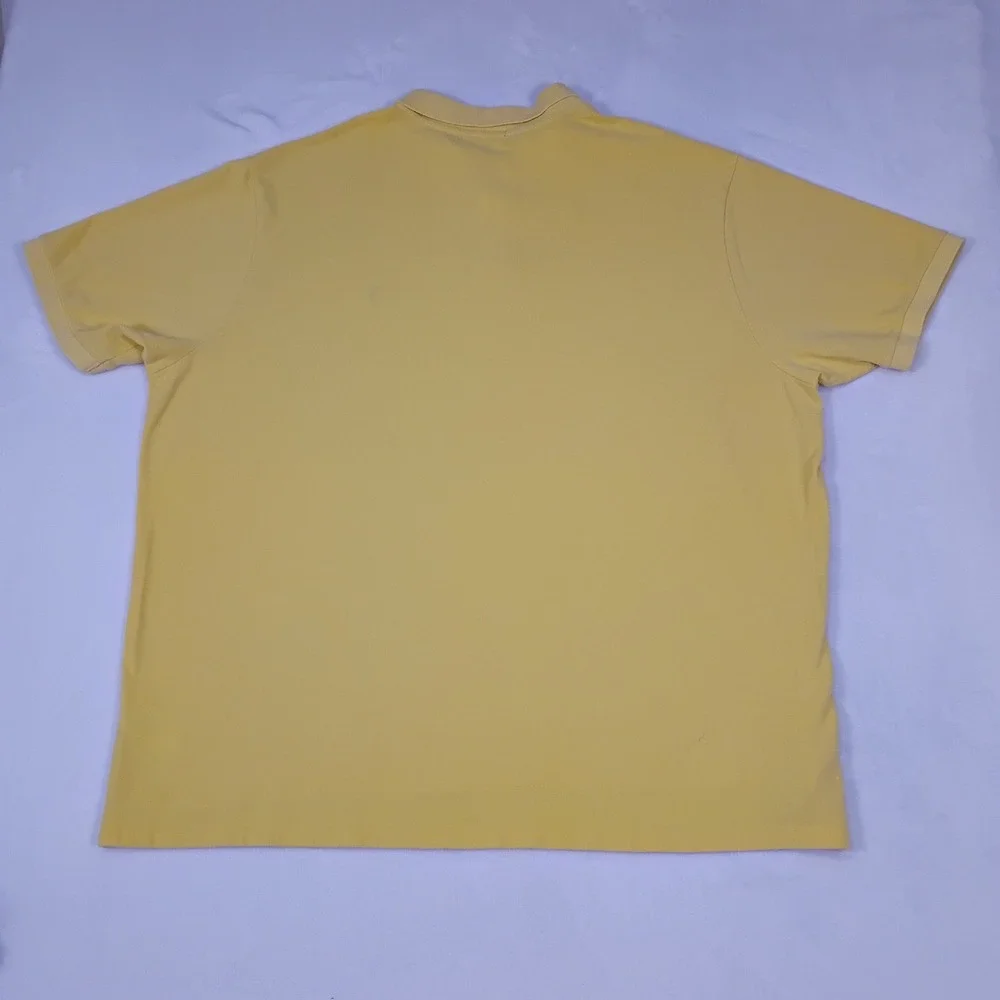 Polo Ralph Lauren Mens 4XB Yellow Short Sleeve Cotton Pique Pony Polo Shirt